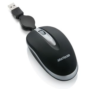 Mouse Mini Óptico Retrátil USB - Multilaser