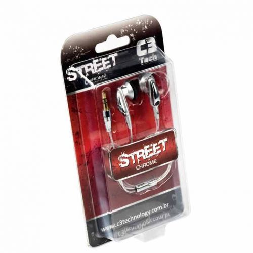 C3 Tech Fone de Ouvido Street Chrome ER-1020RS